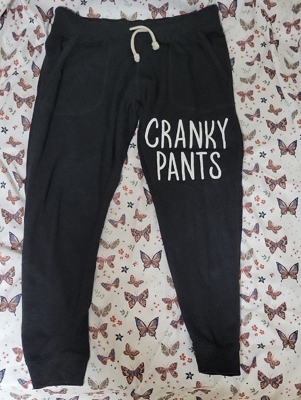 Kids Black 'Cranky Pants' Jogger Sweatpants